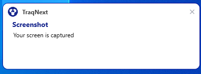 Screen capture notification