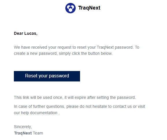 Reset your password