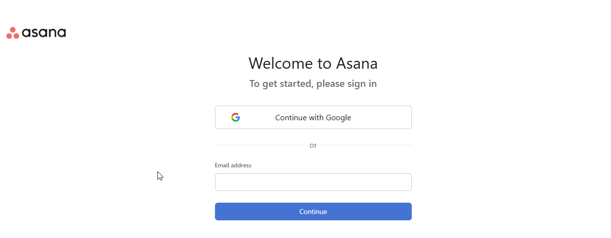 Asana login