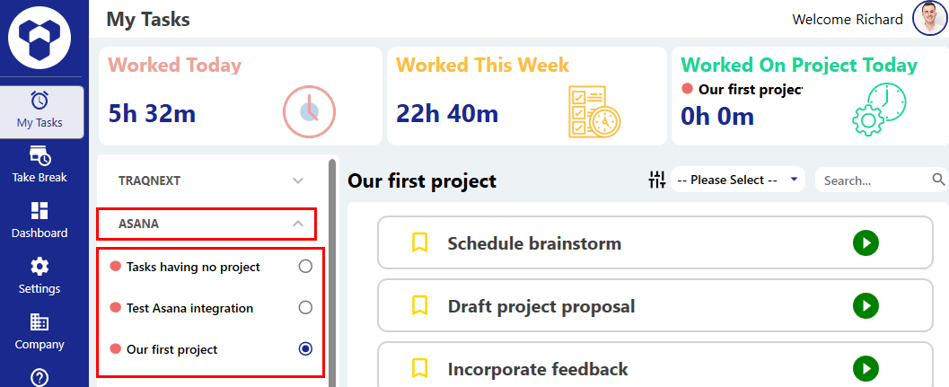 Asana task on desktop app