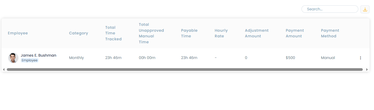 Payroll salary amount