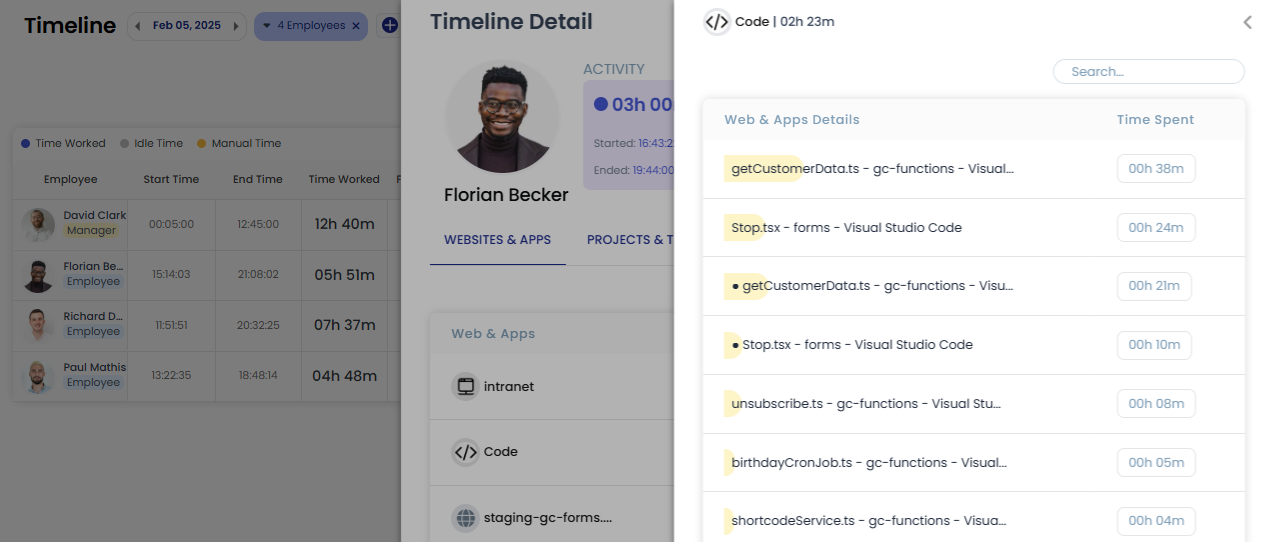 Task detail popover