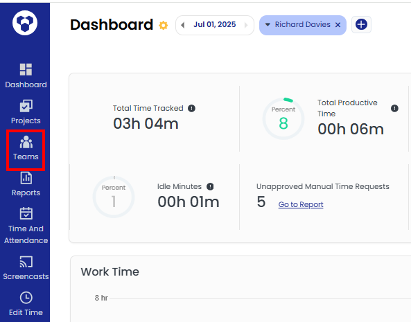 Teams navigation link