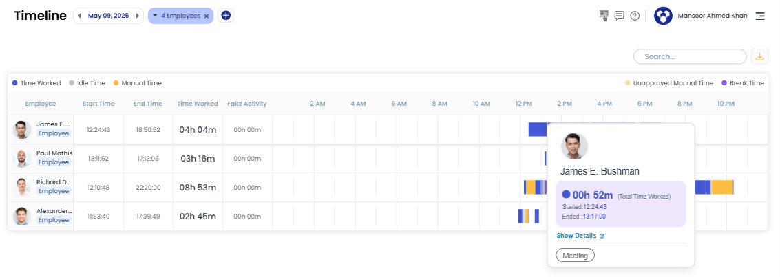 Task detail popover